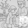 Tranh tô màu bé chúc tết ông bà tuyệt vời nhất 2026