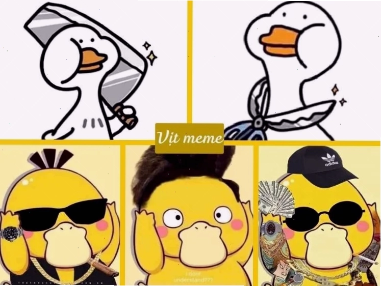 ảnh con vịt meme ăn uống