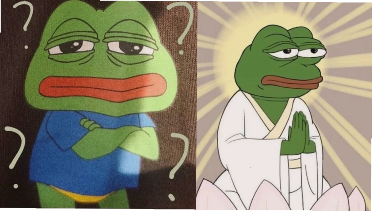 Cú bật nhảy hài hước ảnh meme ếch xanh nhảy lên