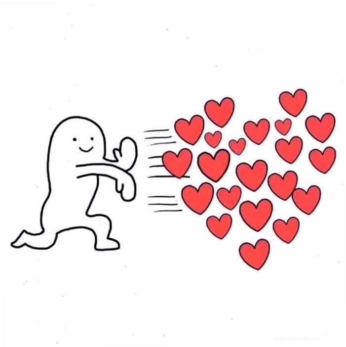 ảnh meme thả tim cute