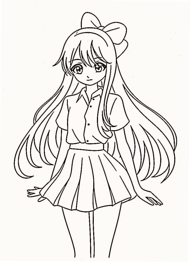 Anime ôm gấu Anime girl ôm thú bông