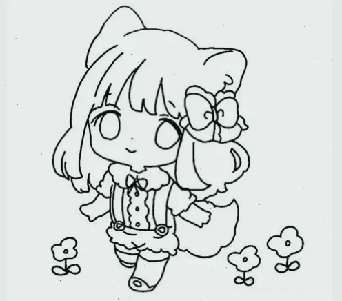 Anime pastel Anime girl tóc pastel nhẹ nhàng