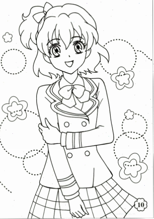 anime girl tranh tô màu anime đẹp nhất biểu cảm ngạc nhiên