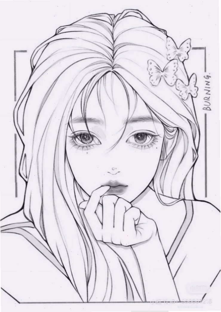 Tranh tô màu chibi cute anime girl tranh tô màu anime đẹp nhất chibi cute