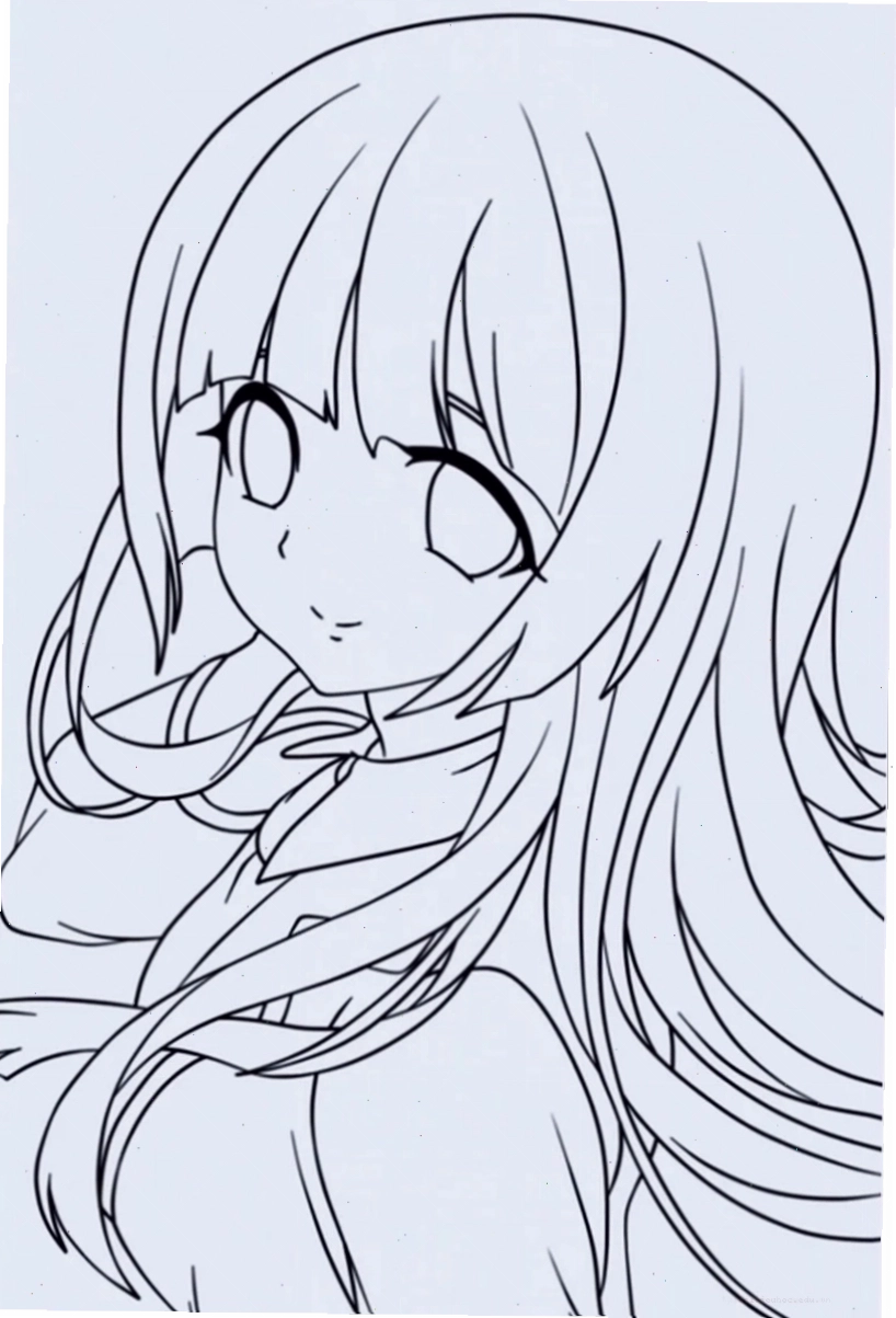anime girl tranh tô màu anime đẹp nhất cùng thú cưng