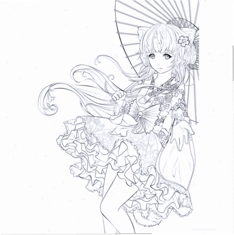 anime girl tranh tô màu anime đẹp nhất đang chạy
