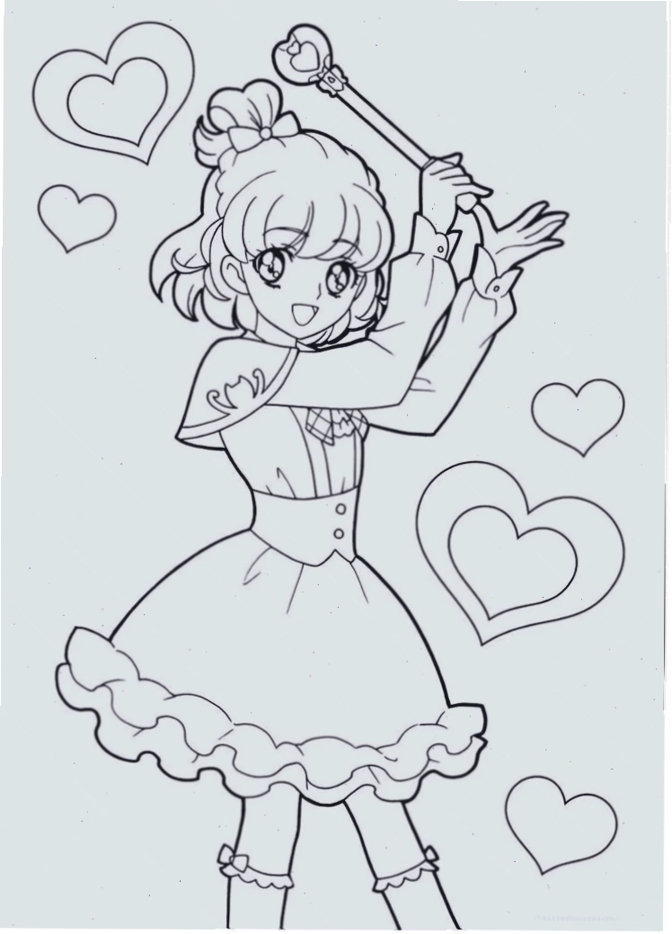 anime girl tranh tô màu anime đẹp nhất dưới ánh nắng