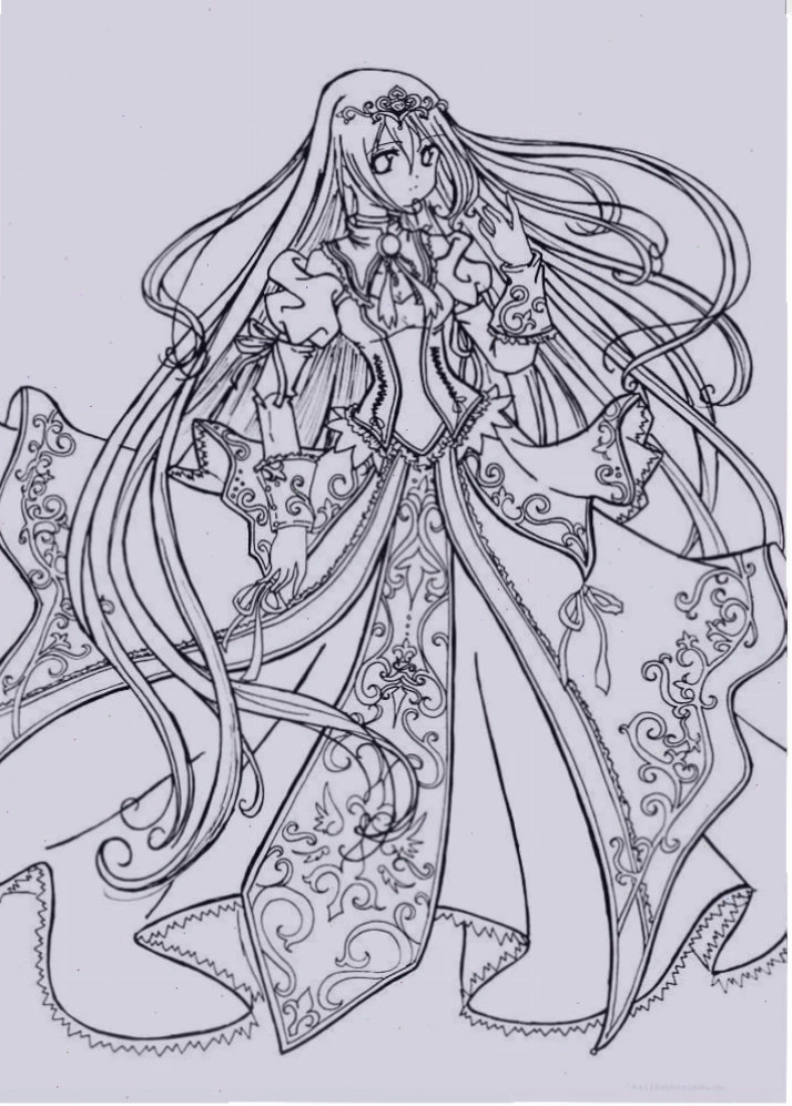 anime girl tranh tô màu anime đẹp nhất khi đi học