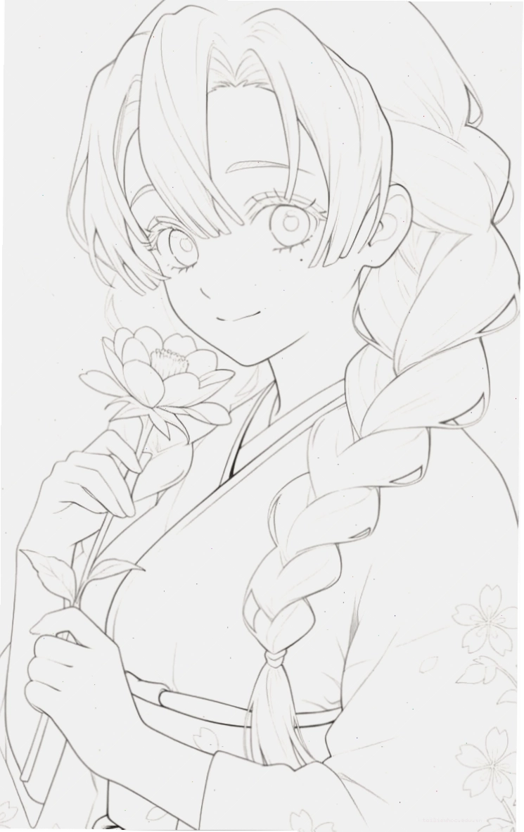 anime girl tranh tô màu anime đẹp nhất mắt long lanh