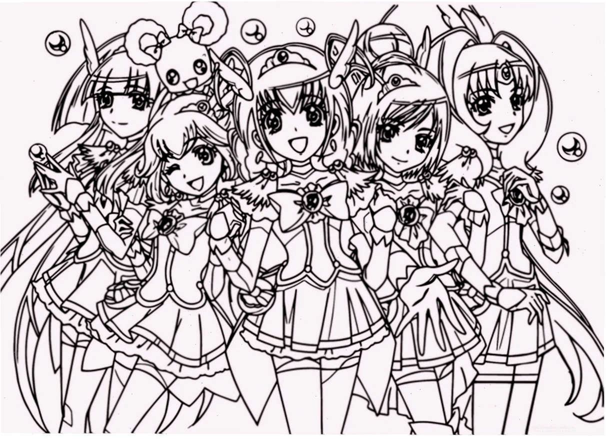 Tranh tô màu tóc đẹp anime girl tranh tô màu anime đẹp nhất tóc dài