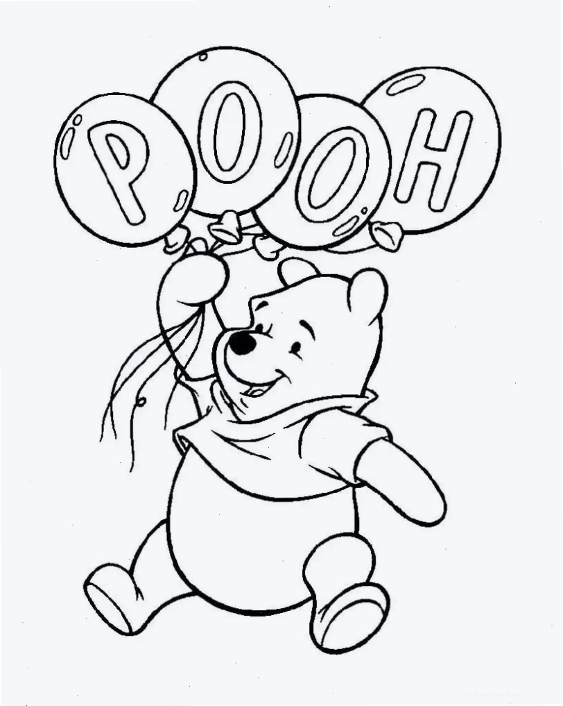 gấu pooh to cho bé tô màu bé tô màu gấu pooh to trên giấy lớn