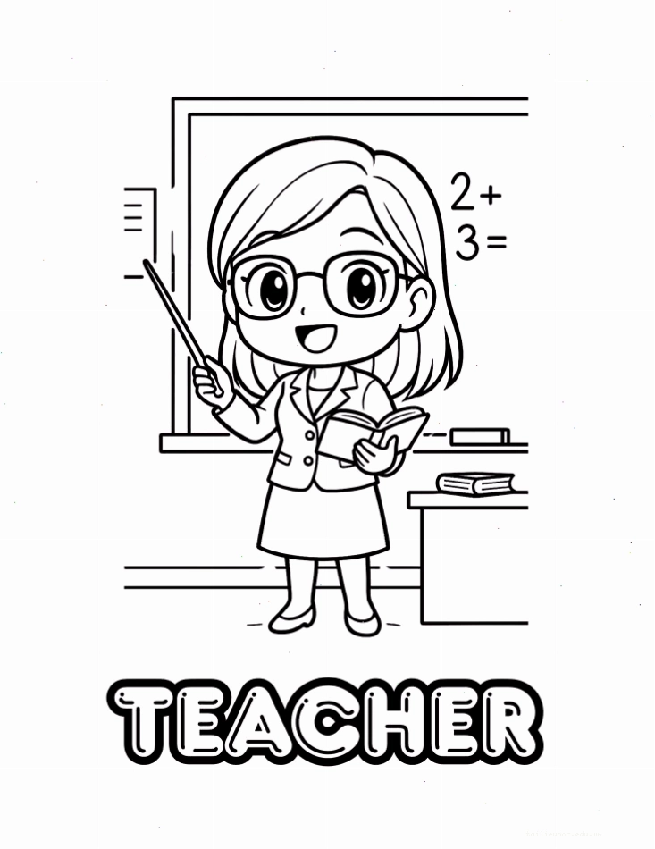 Bé tập vẽ Bé vẽ chân dung cô