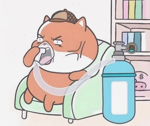 nhân vật thở oxy meme bình oxy meme nhân vật đang kiệt sức
