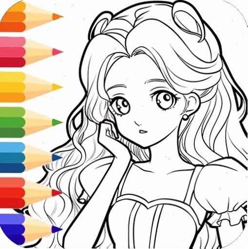 Bộ công cụ vẽ trong game tô màu công chúa