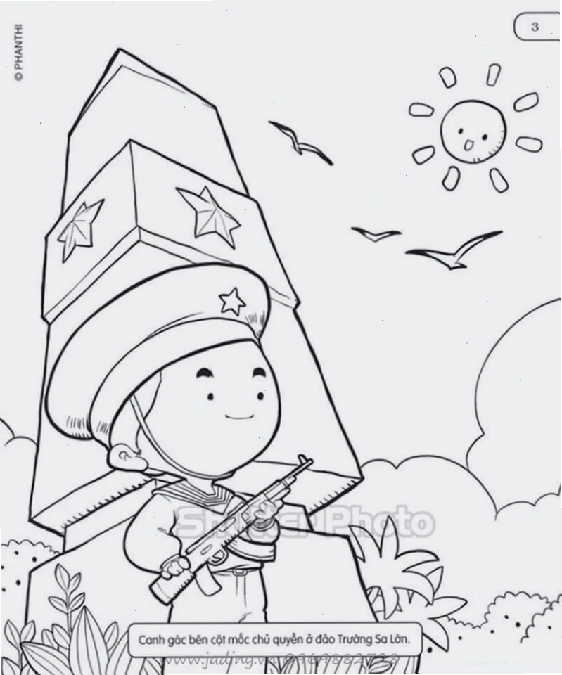Chú bộ đội biên phòng đứng gác