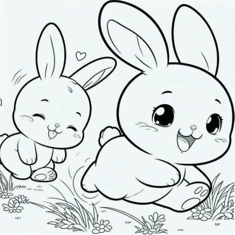 Thỏ chibi dễ thương Chú thỏ chibi khi con thỏ tô màu gì đẹp