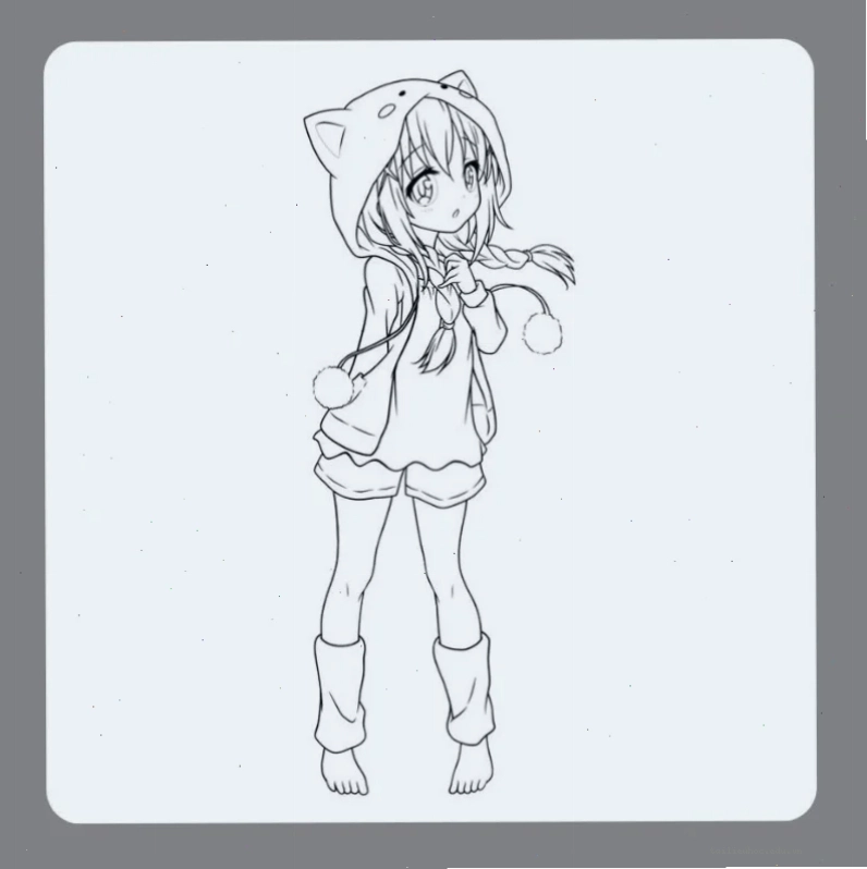 Chibi nhỏ Cô bé anime nhỏ xinh