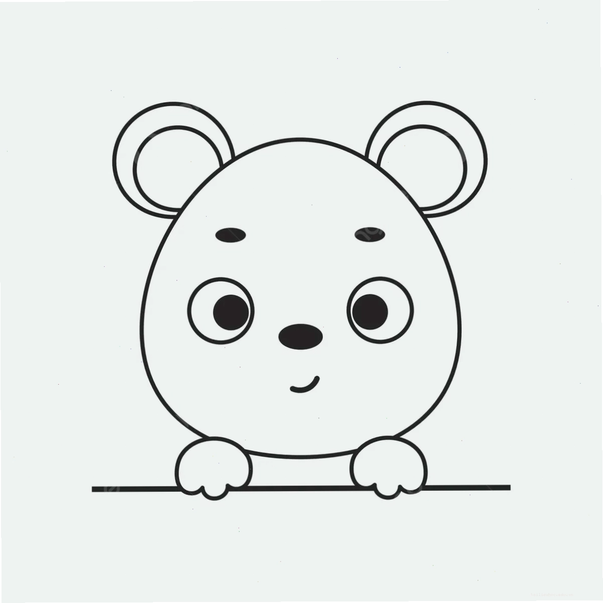Chuột cầm lá cỏ con chuột tô màu cầm lá