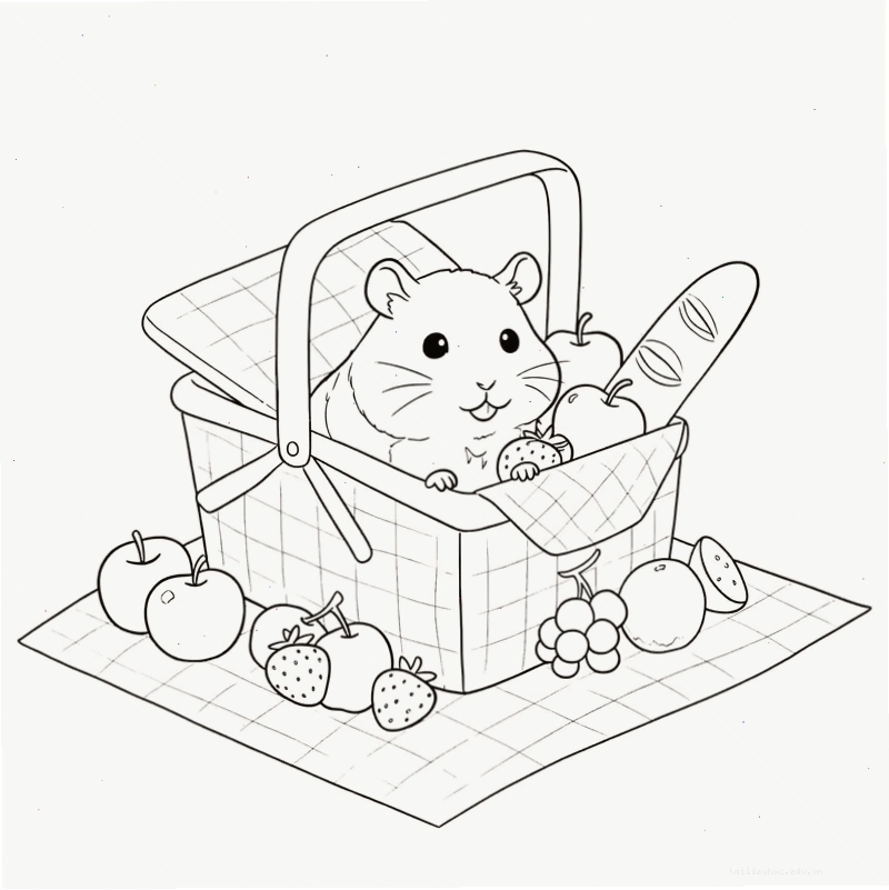 Chuột ngồi giữa hoa con chuột tô màu giữa hoa