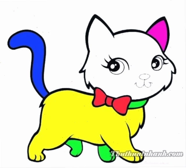 mèo chibi con mèo tô màu gì cho bắt mắt