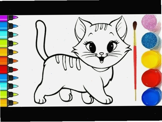 mèo vườn hoa con mèo tô màu gì với hoa