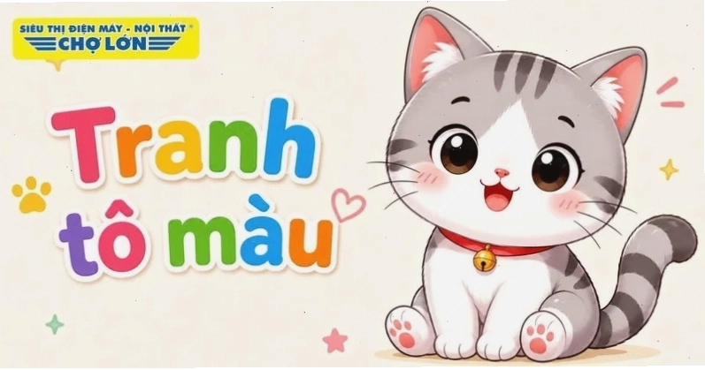 mèo thắt nơ con mèo tô màu gì với nơ
