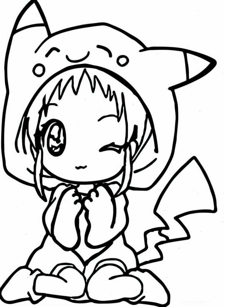 in tranh tô màu anime màu tối công chúa anime cho bé thích màu tối