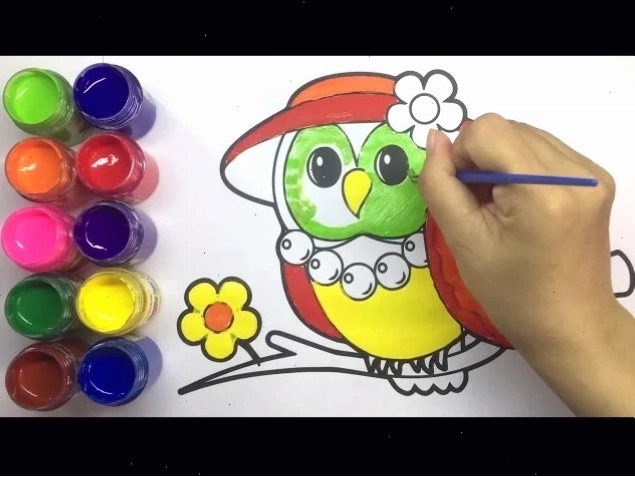 cú mèo tô màu ngộ nghĩnh cú mèo tô màu ngộ nghĩnh