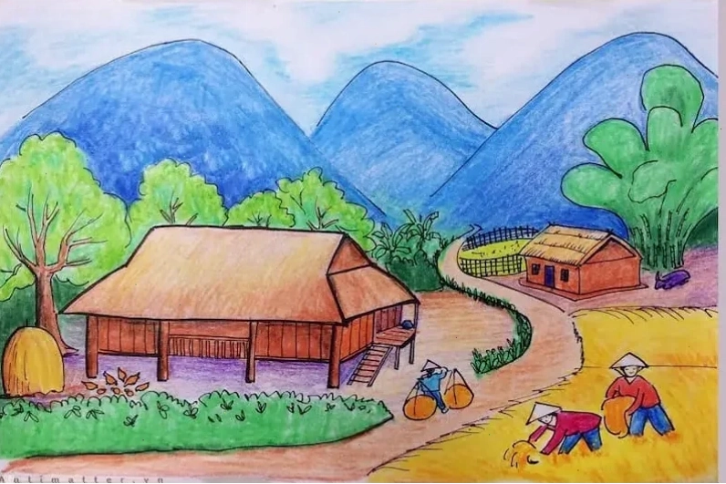 Núi thu đồi núi tô màu gì vào mùa thu