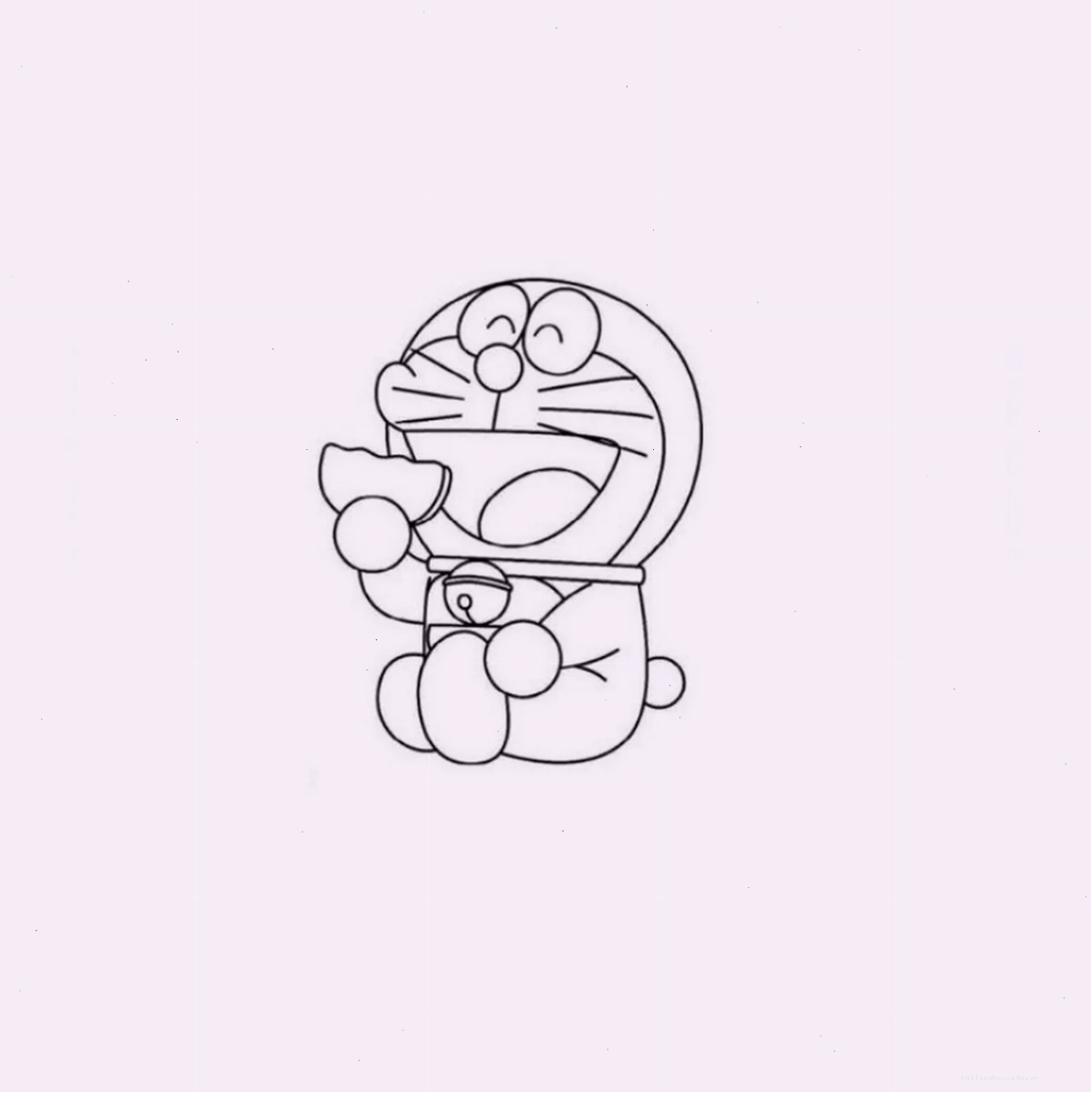 Doraemon đáng yêu trong in tranh tô màu doremon