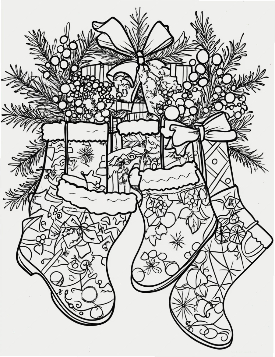 vòng hoa giáng sinh tranh tô màu noel vòng hoa