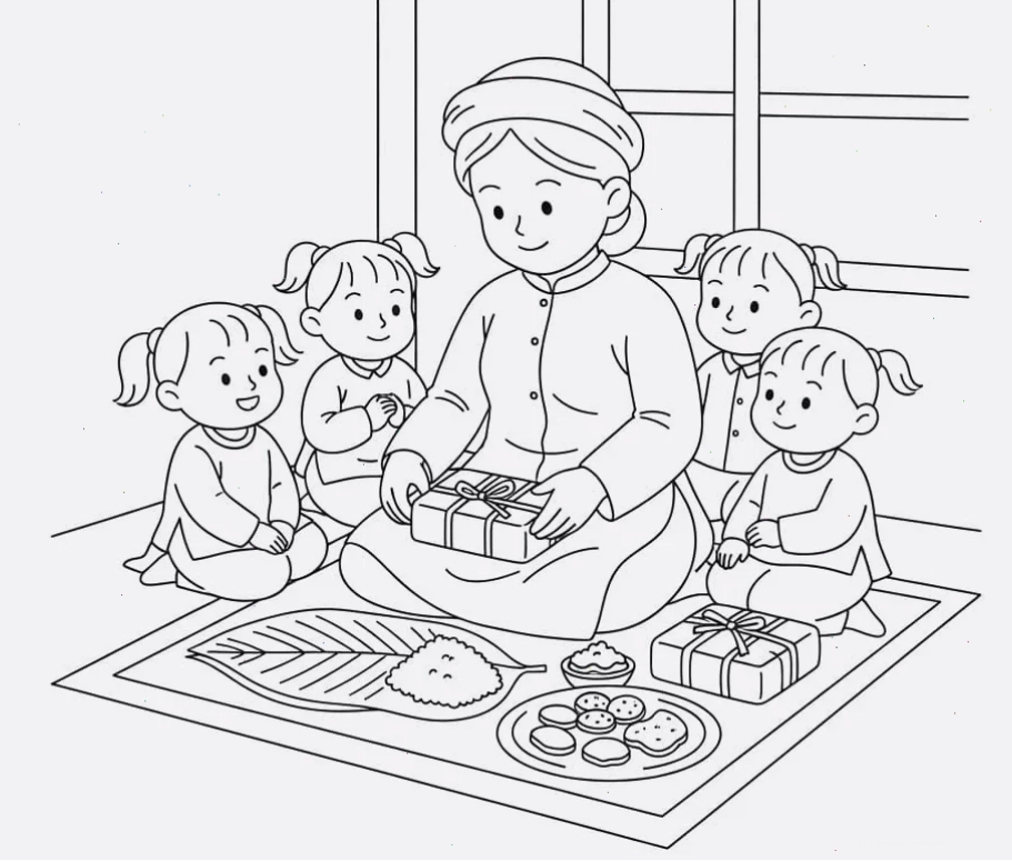 giáo án tô màu bánh chưng nhà trẻ và sự tập trung của trẻ