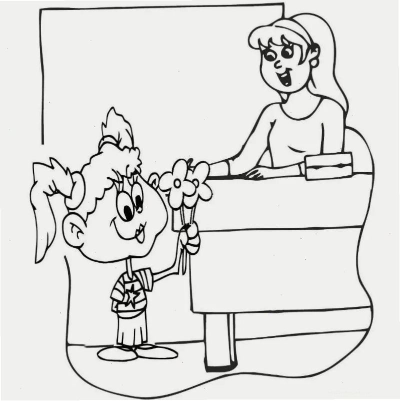 giáo án tô màu tranh vẽ cô giáo và các bạn chuẩn mực