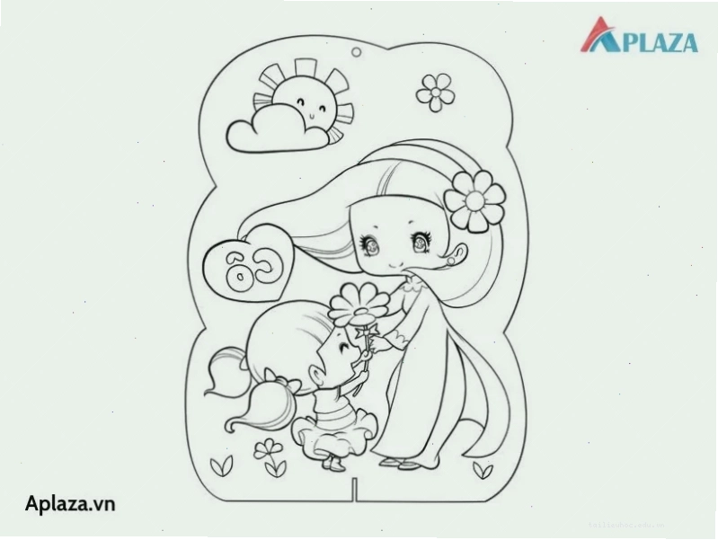 giáo án tô màu tranh vẽ cô giáo và các bạn đáng yêu
