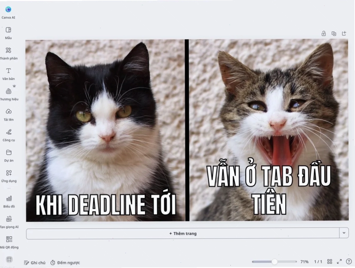 Công cụ online Giao diện tạo ảnh meme online