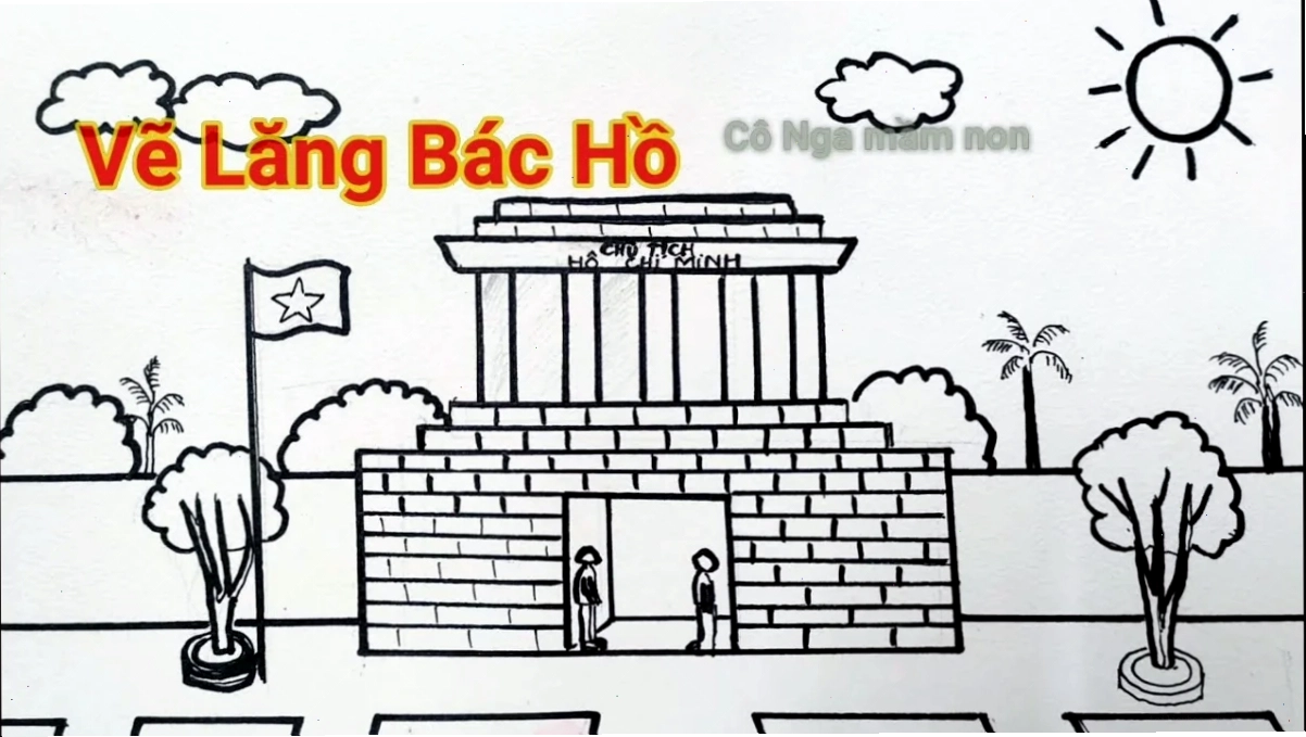 giáo viên hướng dẫn lăng bác hồ tô màu