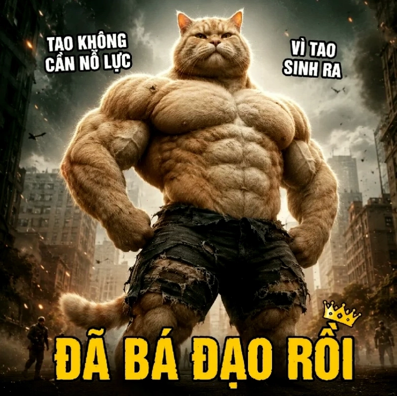 Gương mặt ngơ ngác trên thân hình 6 múi meme