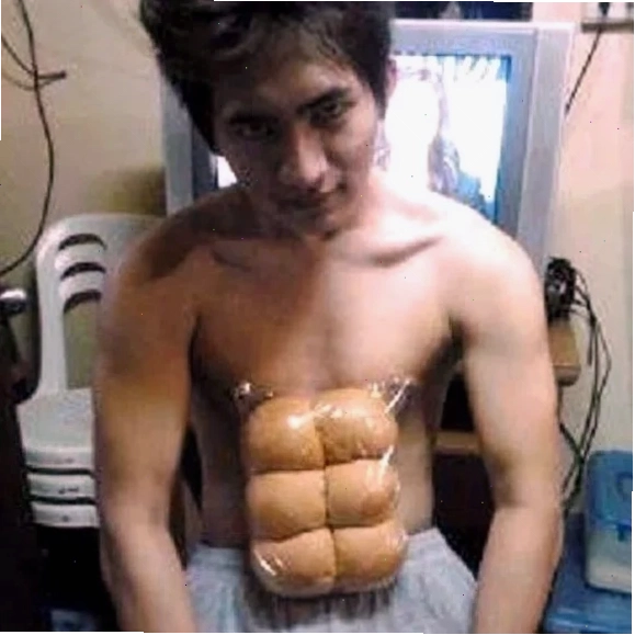 Hình ảnh 6 múi meme trong phòng tập