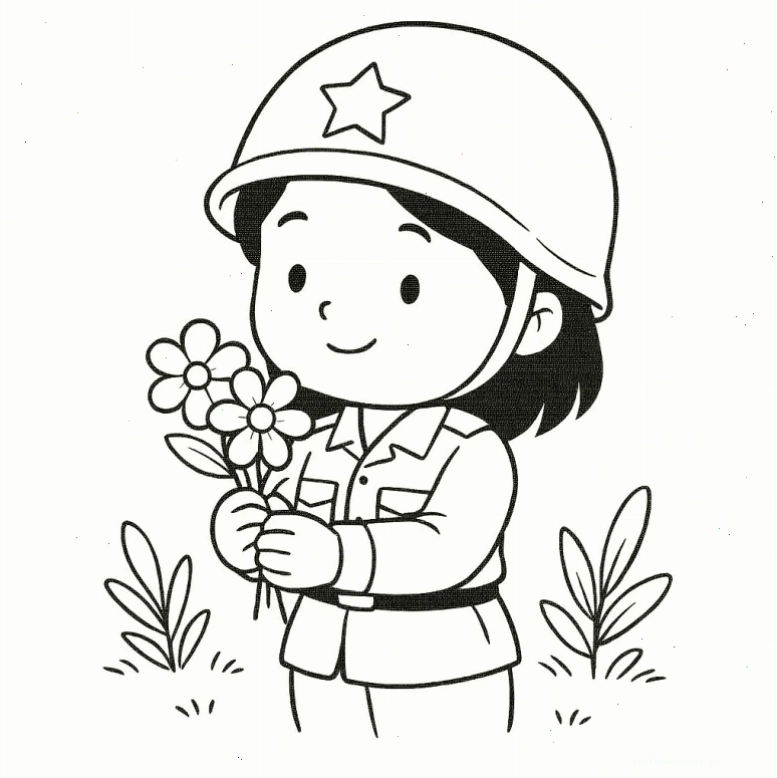Chú bộ đội hải quân hình ảnh chú bộ đội để tô màu hải quân