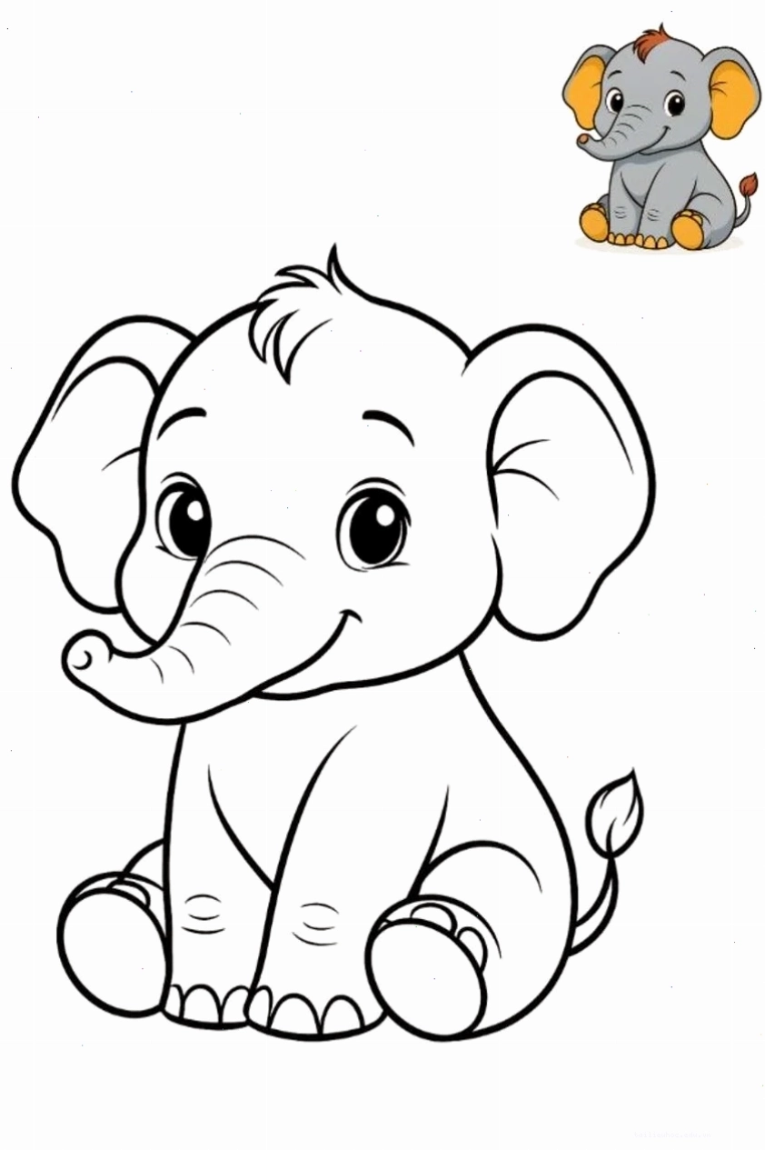 hình ảnh con vật chưa tô màu