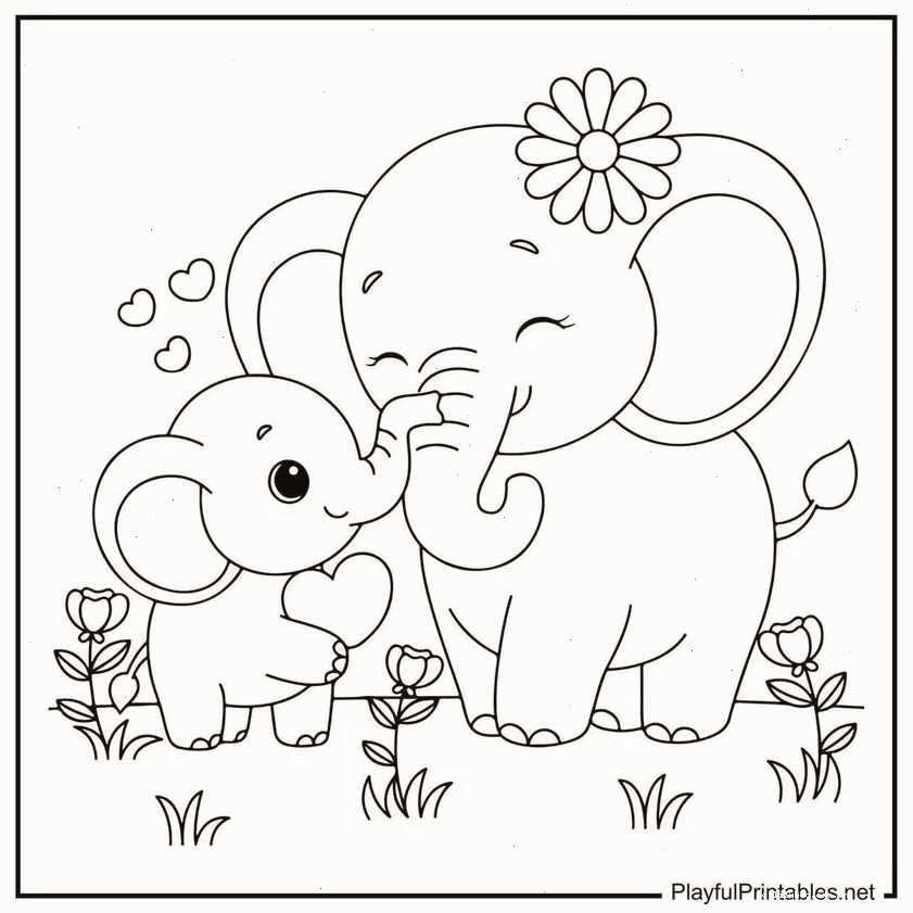 hình ảnh con vật chưa tô màu