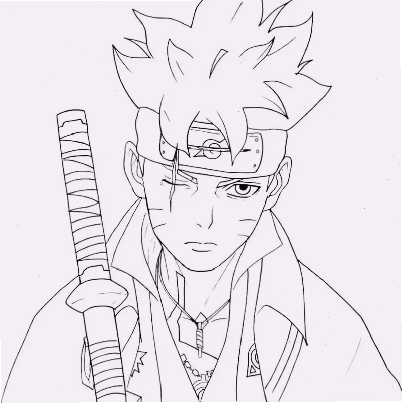 hình ảnh naruto tô màu chế độ Hiền Nhân