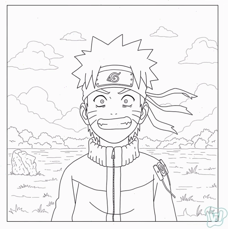 hình ảnh naruto tô màu lúc nhỏ