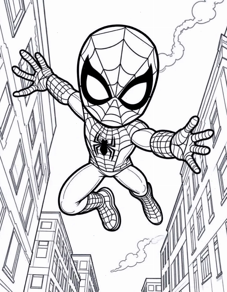 Uốn người dẻo dai hình ảnh spider man tô màu uốn người