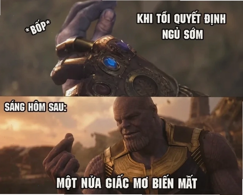 thanos búng tay hình ảnh thanos búng tay meme đang lan truyền