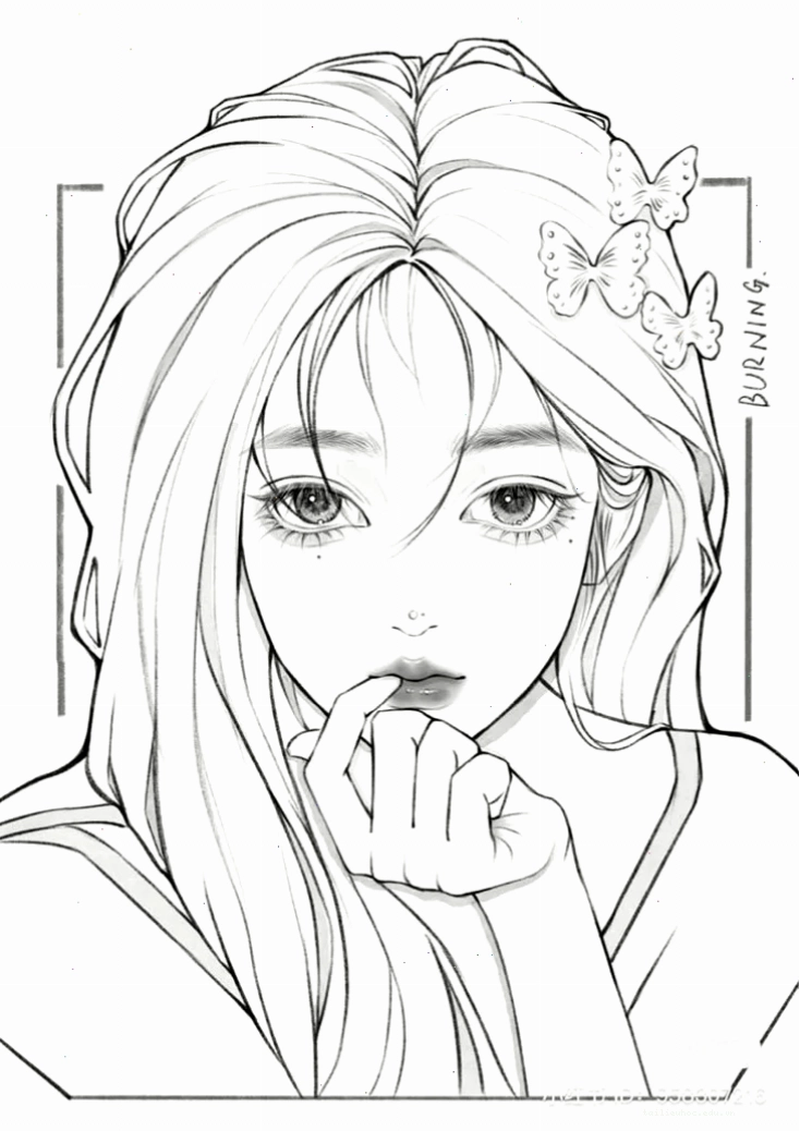 Anime girl ngầu Hình ảnh tô màu anime girl ngầu cá tính