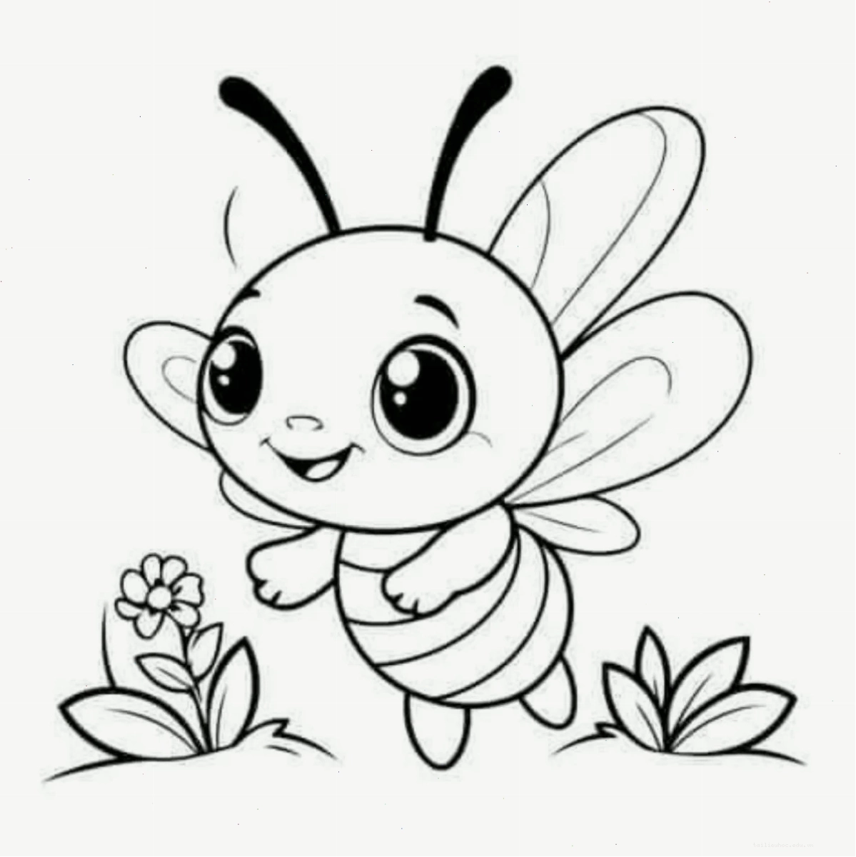 hình các con vật để bé tô màu con nai