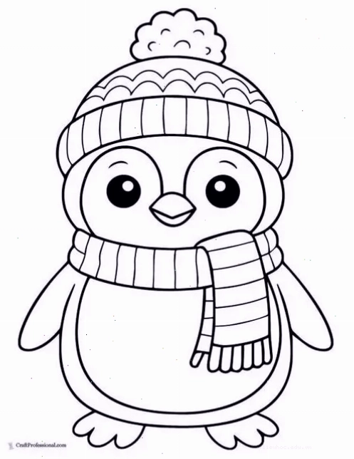 chim cánh cụt mắt tròn hình chim cánh cụt tô màu mắt tròn cute