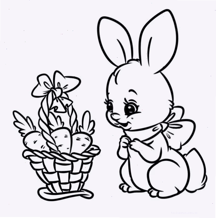 hình củ cà rốt to màu với nét đậm