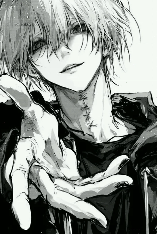 Hình nền anime trắng đen nhẹ nhàng